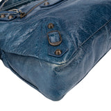 Balenciaga Blue Leather City Handbag
