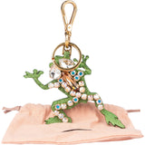 Miu Miu Rare Green Frog Crystal Pendant