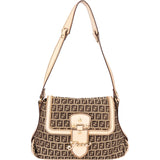 Fendi FF Monogram Zucchino One Shoulder Bag
