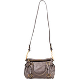 Miu Miu Grey Leather City Handbag - vintageandkickz