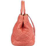 Miu Miu Quilted Pink Leather Handbag