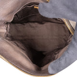 Miu Miu Grey Leather City Handbag - vintageandkickz
