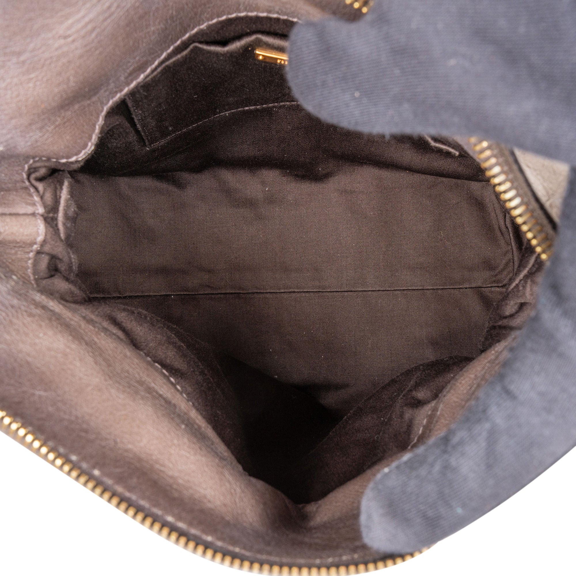 Miu Miu Grey Leather City Handbag - vintageandkickz