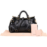 Miu Miu Black Leather City Handbag