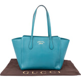 Gucci Blue Leather Swing Shoulder Bag