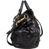 Miu Miu Black Leather City Handbag
