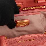 Miu Miu Quilted Pink Leather Handbag