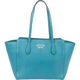 Gucci Blue Leather Swing Shoulder Bag