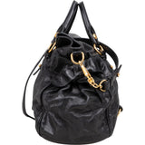 Miu Miu Black Leather City Handbag
