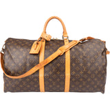 Louis Vuitton Canvas Monogram Keepall 55 Bandouliere