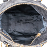 Miu Miu Black Leather City Handbag