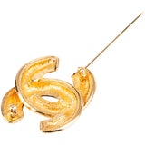 Chanel CC Matelasse Coco Brooch