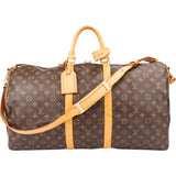 Louis Vuitton Canvas Monogram Keepall 55 Bandouliere