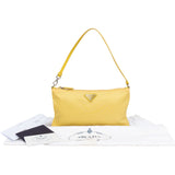 Prada Yellow Nylon Triangle Mini Handbag