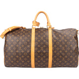 Louis Vuitton Canvas Monogram Keepall 55 Bandouliere