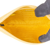Prada Yellow Nylon Triangle Mini Handbag