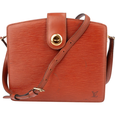 Louis Vuitton Cognac Epi Leather Capucines Crossbody Bag