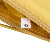 Prada Yellow Nylon Triangle Mini Handbag