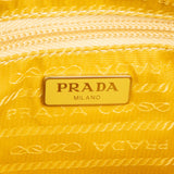 Prada Yellow Nylon Triangle Mini Handbag