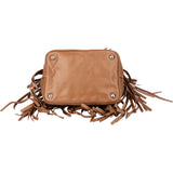 Prada Brown Soft Calf Fringe Bucket Handbag