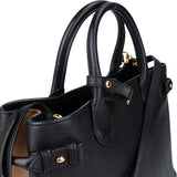 Burberry Black Leather Banner Handbag
