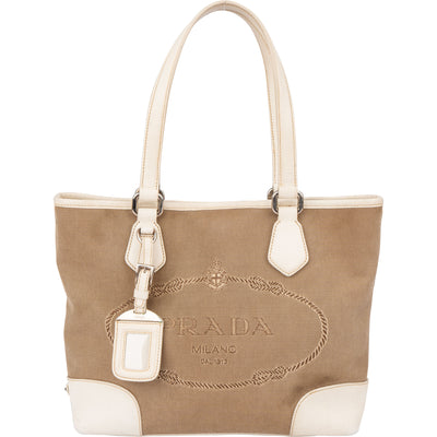 Prada Classic Jacquard Triangle Handbag