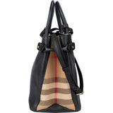 Burberry Black Leather Banner Handbag