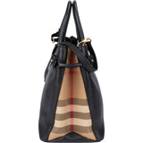 Burberry Black Leather Banner Handbag
