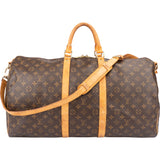 Louis Vuitton Canvas Monogram Keepall 55 Bandouliere