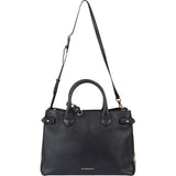 Burberry Black Leather Banner Handbag