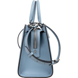 Prada Blue Leather Zoe Carryall Handbag