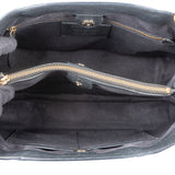 Burberry Black Leather Banner Handbag