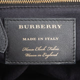 Burberry Black Leather Banner Handbag