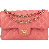 Chanel Quilted Caviar Leather Small Double Flap Crossbody Bag