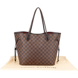 Louis Vuitton Damier Ebene Monogram Neverfull MM Shopper Handbag