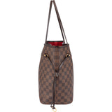 Louis Vuitton Damier Ebene Monogram Neverfull MM Shopper Handbag