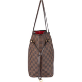 Louis Vuitton Damier Ebene Monogram Neverfull MM Shopper Handbag