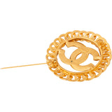Chanel Golden Chain CC Brooch