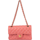 Chanel Quilted Caviar Leather Small Double Flap Crossbody Bag