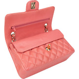 Chanel Quilted Caviar Leather Small Double Flap Crossbody Bag