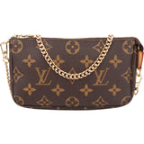 Louis Vuitton Canvas Monogram Mini Pochette Accessoire Shoulder Bag