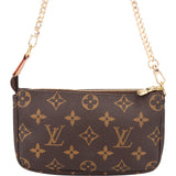 Louis Vuitton Canvas Monogram Mini Pochette Accessoire Shoulder Bag