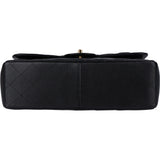 Chanel Quilted Caviar Leather Jumbo Double Flap Crossbody Bag