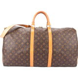 Louis Vuitton Canvas Monogram Keepall 55 Bandouliere