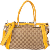 Gucci GG Monogram Bamboo Handbag