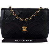 Chanel Quilted Lambskin 24K Gold Single Flap Crossbody Bag