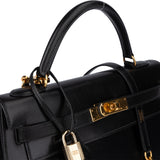 Hermès Black Boxcalf Kelly 32 Handbag