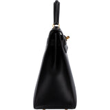 Hermès Black Boxcalf Kelly 32 Handbag