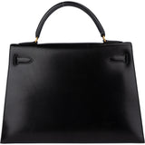 Hermès Black Boxcalf Kelly 32 Handbag