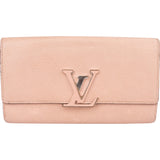 Louis Vuitton Pink Leather Capucines Wallet